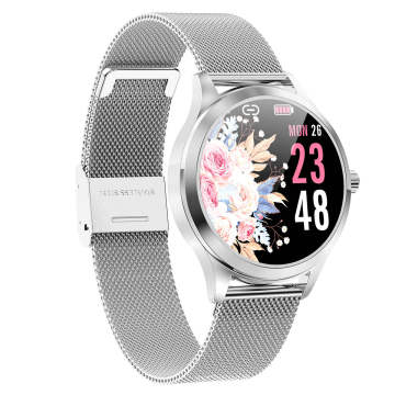 LW07 Steel Mesh Smartwatch IP68 Waterproof Heart Rate Classic Smart Watch for Girls Women